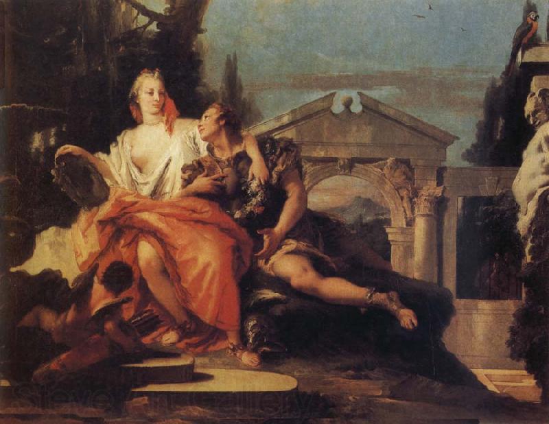 Giovanni Battista Tiepolo Rinaldo and Armida Spain oil painting art